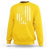 Vintage Patriotic Softball Sweatshirt Girls Baseball Softball Player American Flag