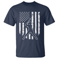 Vintage Patriotic Softball T Shirt Girls Baseball Softball Player American Flag