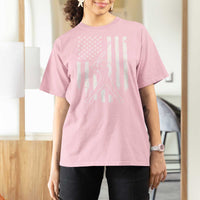 Vintage Patriotic Softball T Shirt For Women Girls Baseball Softball Player American Flag