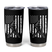 Vintage Patriotic Softball Tumbler Cup Girls Baseball Softball Player American Flag