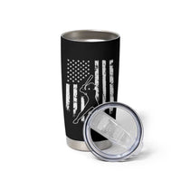 Vintage Patriotic Softball Tumbler Cup Girls Baseball Softball Player American Flag