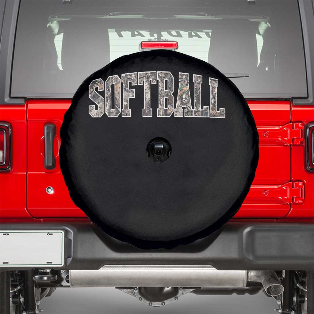 Camo Softball Spare Tire Cover Vintage Camouflage Softball Varsity Game Day