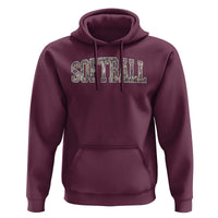 Camo Softball Hoodie Vintage Camouflage Softball Varsity Game Day