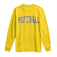Camo Softball Long Sleeve Shirt Vintage Camouflage Softball Varsity Game Day
