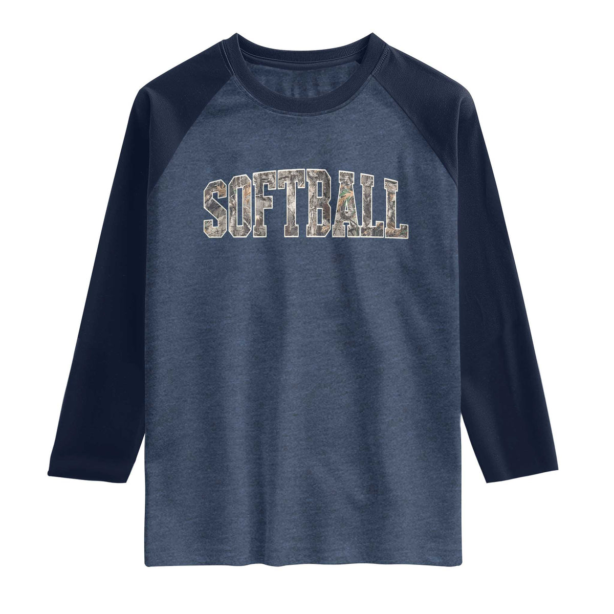 Camo Softball Raglan Shirt Vintage Camouflage Softball Varsity Game Day