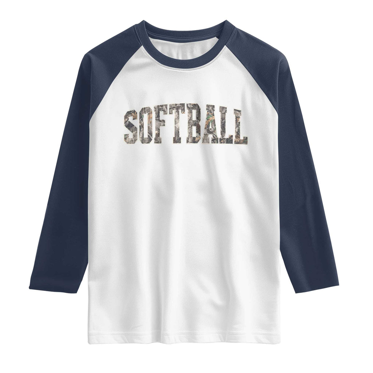 Camo Softball Raglan Shirt Vintage Camouflage Softball Varsity Game Day