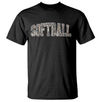 Camo Softball T Shirt Vintage Camouflage Softball Varsity Game Day