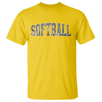 Camo Softball T Shirt Vintage Camouflage Softball Varsity Game Day