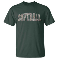 Camo Softball T Shirt Vintage Camouflage Softball Varsity Game Day