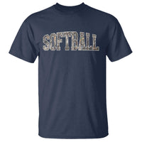 Camo Softball T Shirt Vintage Camouflage Softball Varsity Game Day