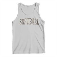 Camo Softball Tank Top Vintage Camouflage Softball Varsity Game Day