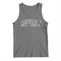 Camo Softball Tank Top Vintage Camouflage Softball Varsity Game Day