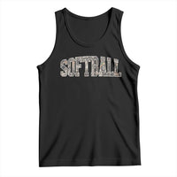 Camo Softball Tank Top Vintage Camouflage Softball Varsity Game Day