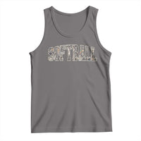 Camo Softball Tank Top Vintage Camouflage Softball Varsity Game Day