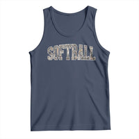 Camo Softball Tank Top Vintage Camouflage Softball Varsity Game Day