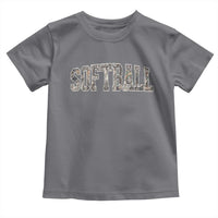 Camo Softball Toddler T Shirt Vintage Camouflage Softball Varsity Game Day