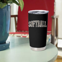 Camo Softball Tumbler Cup Vintage Camouflage Softball Varsity Game Day