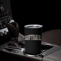 Camo Softball Tumbler Cup Vintage Camouflage Softball Varsity Game Day