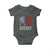 Hockey Bigfoot USA Flag Baby Onesie Vintage Patriotic Ice Hockey Player - Wonder Print Shop