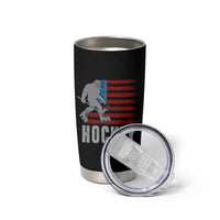 Hockey Bigfoot USA Flag Tumbler Cup Vintage Patriotic Ice Hockey Player - Wonder Print Shop