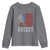 Hockey Bigfoot USA Flag Youth Sweatshirt Vintage Patriotic Ice Hockey Player - Wonder Print Shop