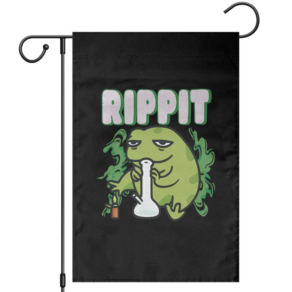 Rippit Frog Meme Garden Flag Funny Stoner Bong Rip - Wonder Print Shop