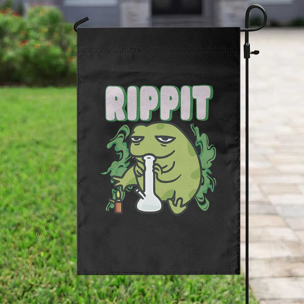Rippit Frog Meme Garden Flag Funny Stoner Bong Rip - Wonder Print Shop