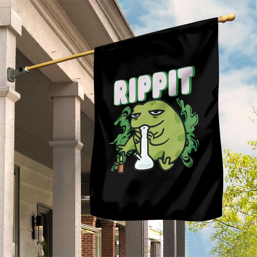 Rippit Frog Meme Garden Flag Funny Stoner Bong Rip - Wonder Print Shop