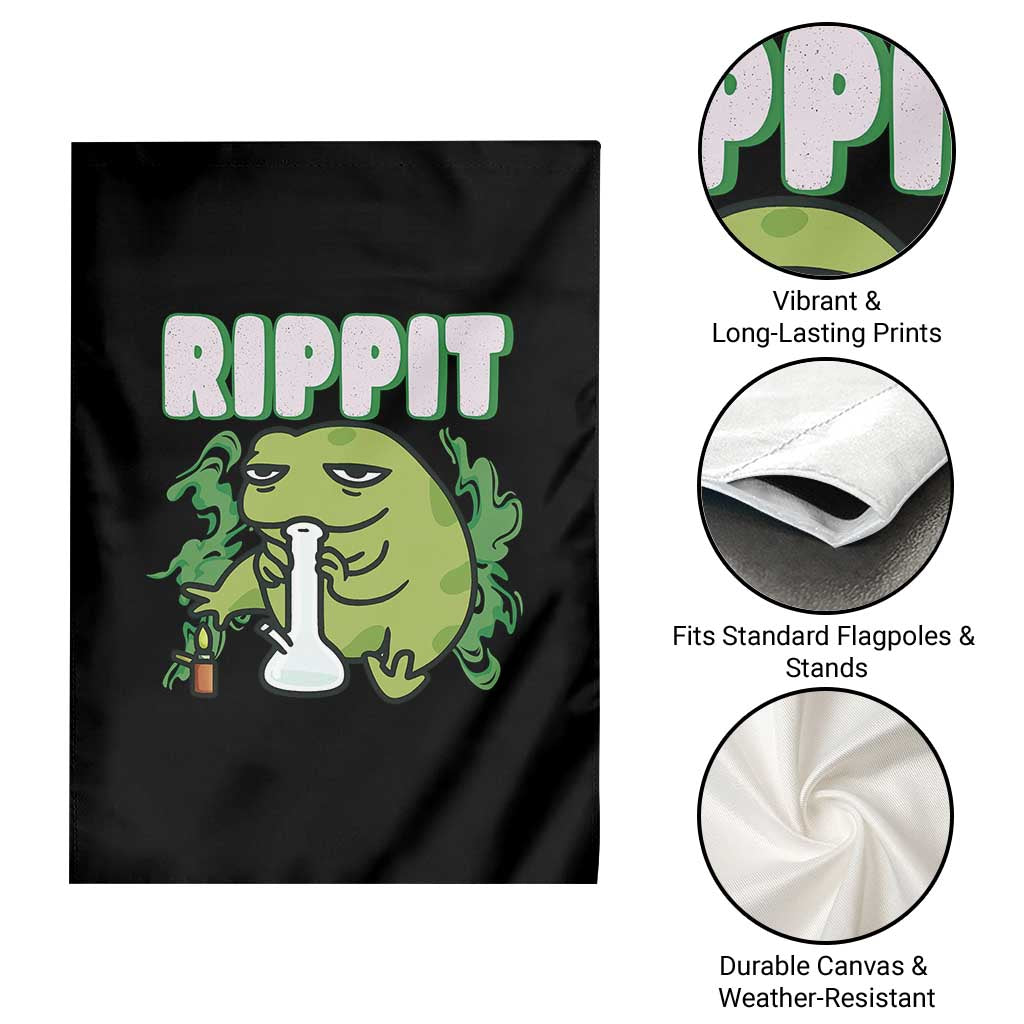 Rippit Frog Meme Garden Flag Funny Stoner Bong Rip - Wonder Print Shop