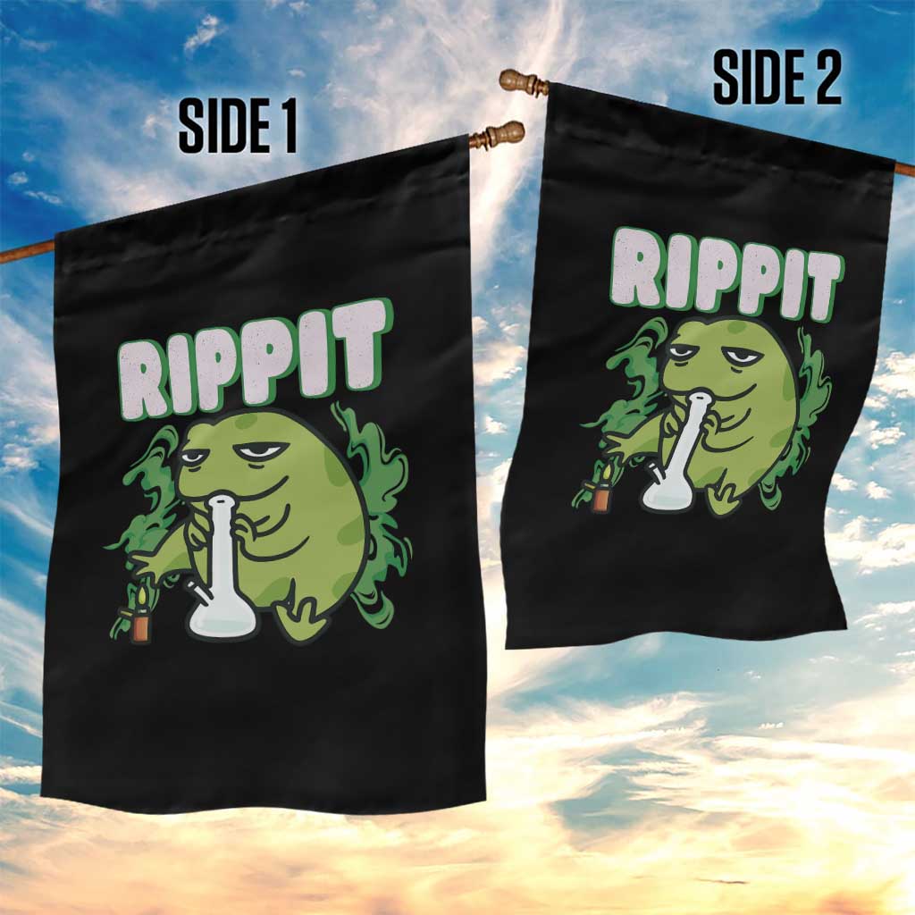 Rippit Frog Meme Garden Flag Funny Stoner Bong Rip - Wonder Print Shop