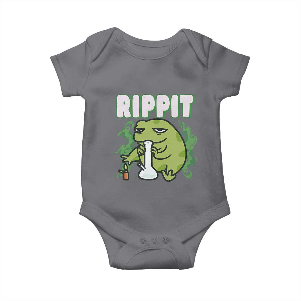 Rippit Frog Meme Baby Onesie Funny Stoner Bong Rip - Wonder Print Shop