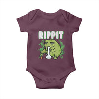 Rippit Frog Meme Baby Onesie Funny Stoner Bong Rip - Wonder Print Shop