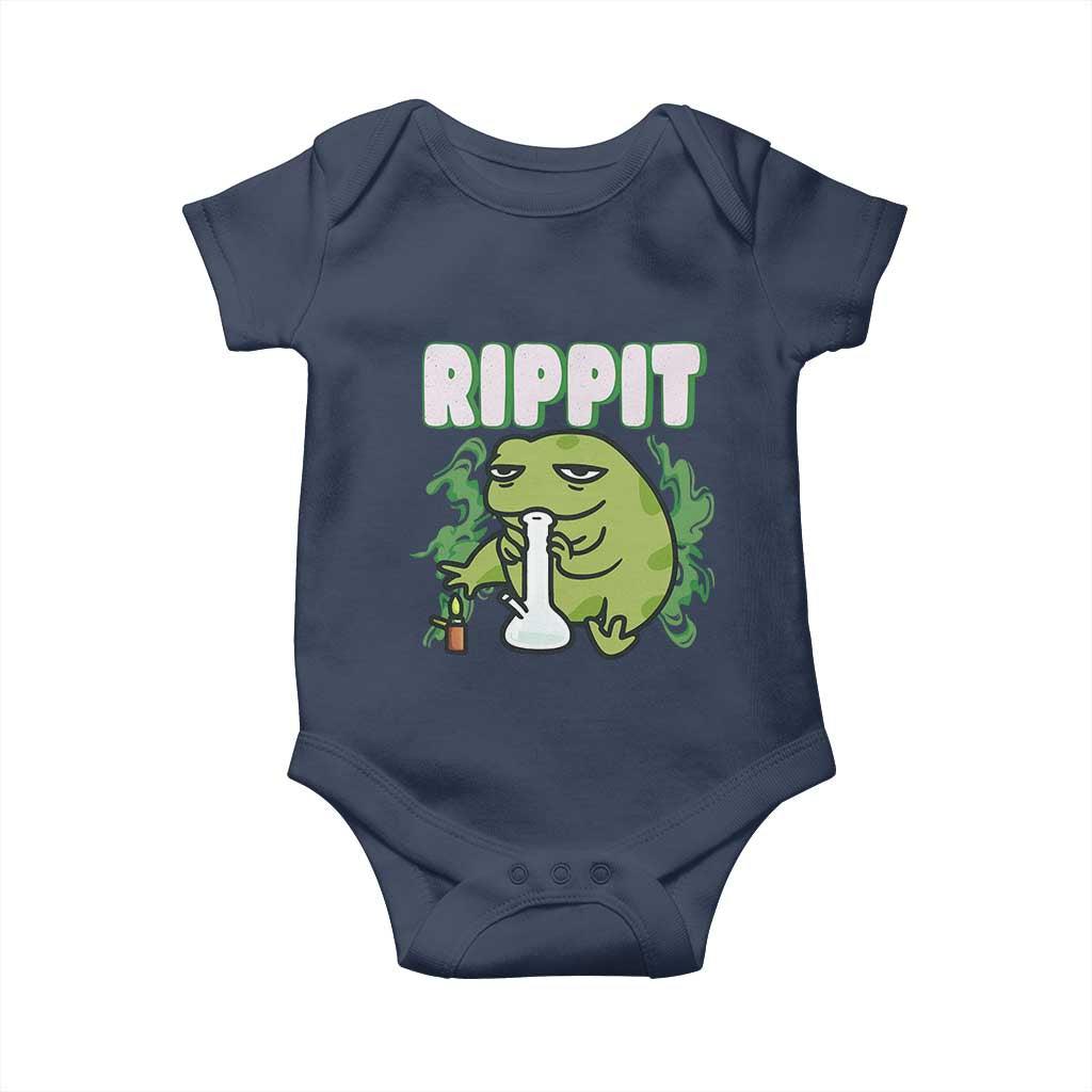 Rippit Frog Meme Baby Onesie Funny Stoner Bong Rip - Wonder Print Shop