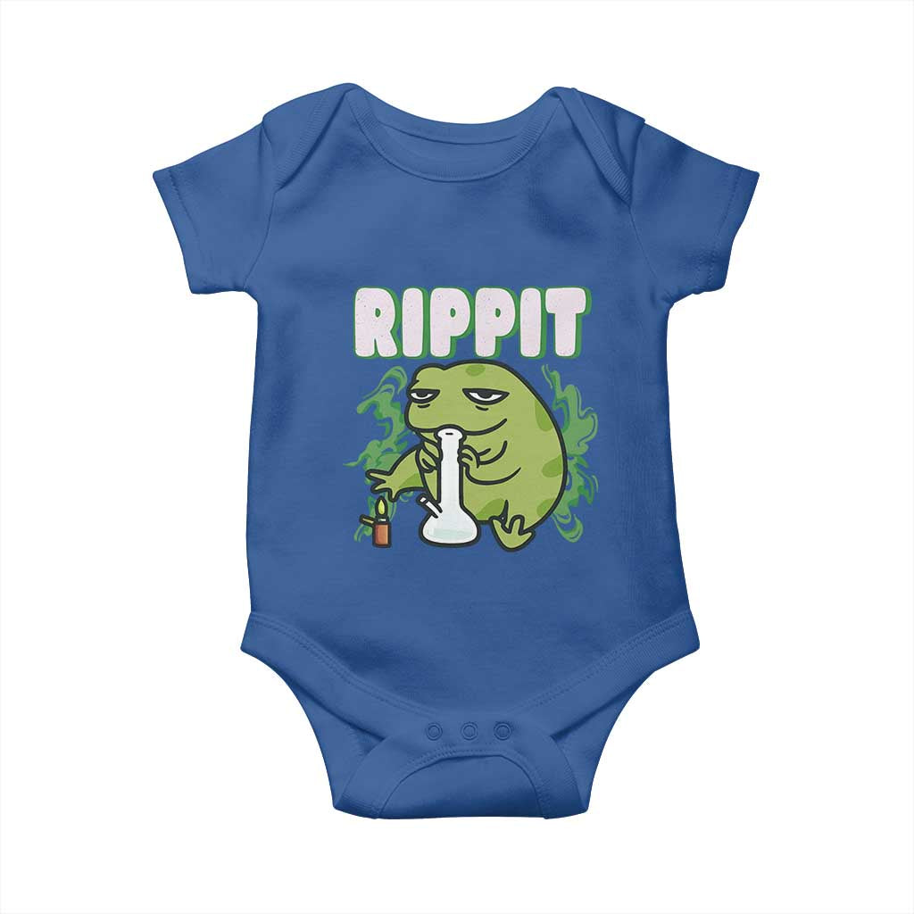 Rippit Frog Meme Baby Onesie Funny Stoner Bong Rip - Wonder Print Shop