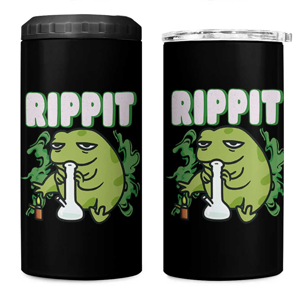 Rippit Frog Meme 4 in 1 Can Cooler Tumbler Funny Stoner Bong Rip - Wonder Print Shop
