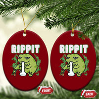 Rippit Frog Meme Ceramic Ornament Funny Stoner Bong Rip - Wonder Print Shop