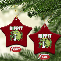 Rippit Frog Meme Ceramic Ornament Funny Stoner Bong Rip - Wonder Print Shop