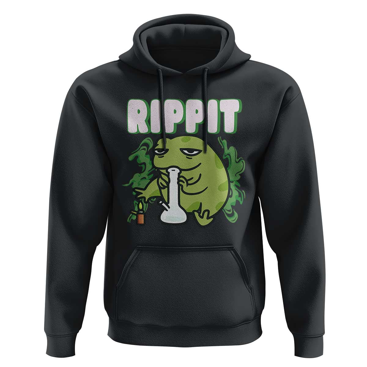 Rippit Frog Meme Hoodie Funny Stoner Bong Rip - Wonder Print Shop
