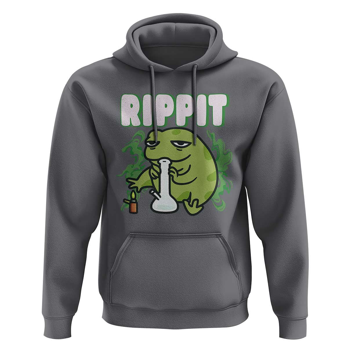 Rippit Frog Meme Hoodie Funny Stoner Bong Rip - Wonder Print Shop