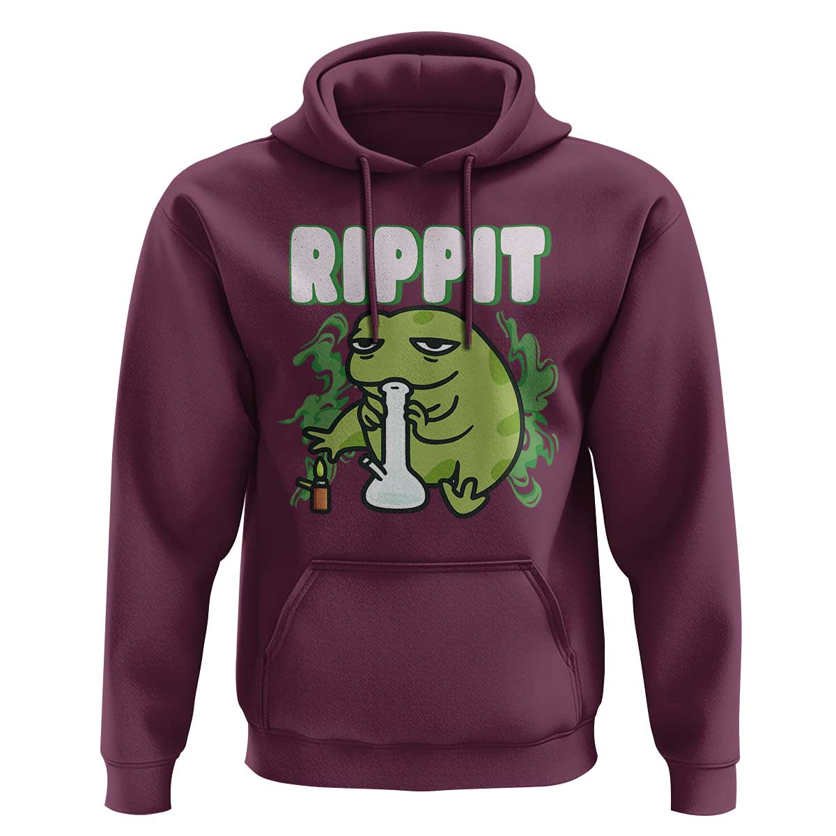Rippit Frog Meme Hoodie Funny Stoner Bong Rip - Wonder Print Shop