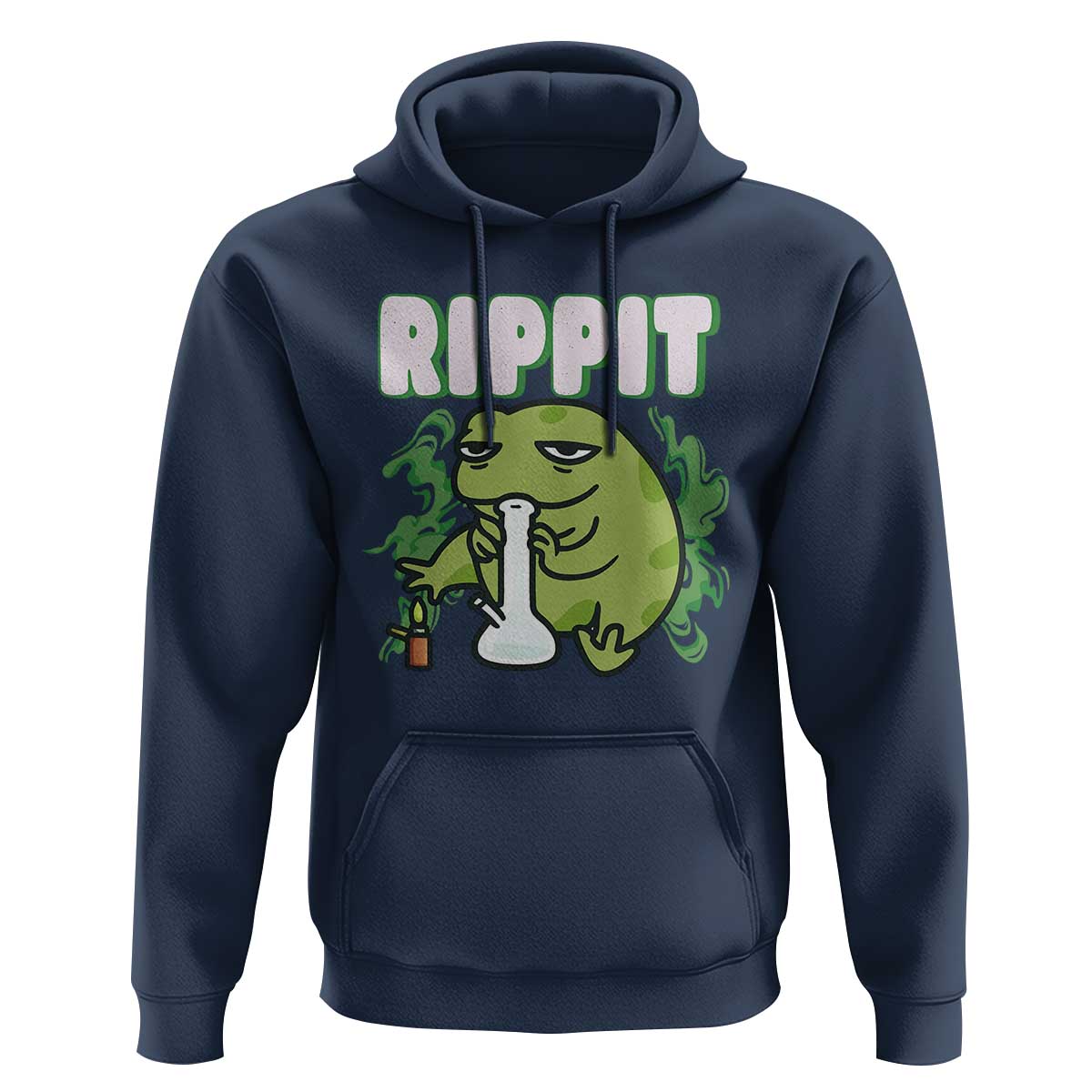Rippit Frog Meme Hoodie Funny Stoner Bong Rip - Wonder Print Shop