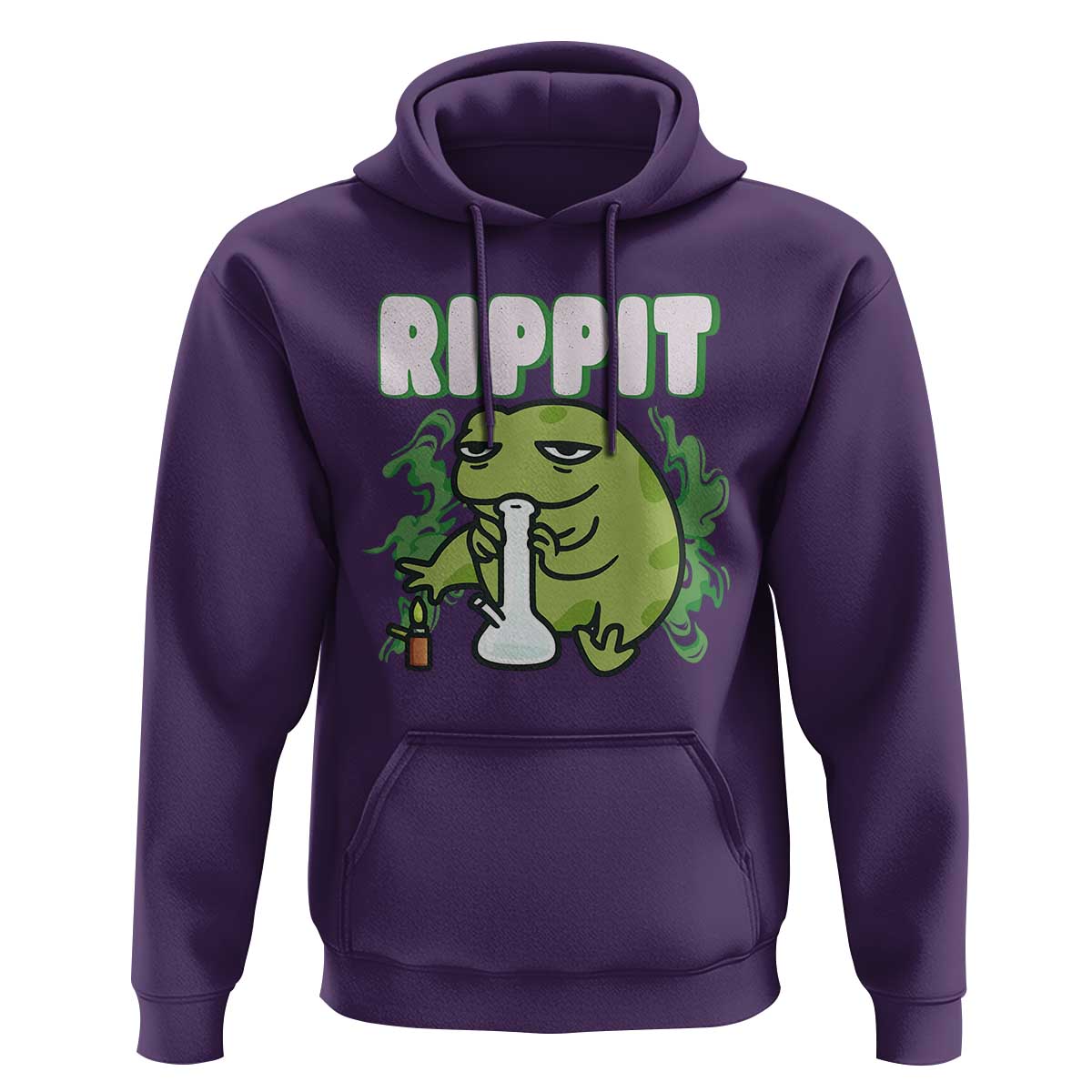 Rippit Frog Meme Hoodie Funny Stoner Bong Rip - Wonder Print Shop