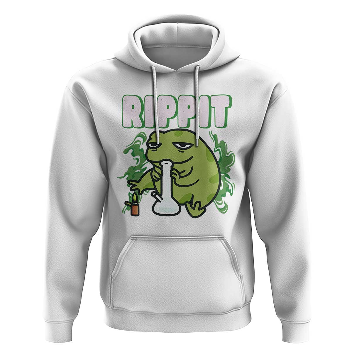 Rippit Frog Meme Hoodie Funny Stoner Bong Rip - Wonder Print Shop