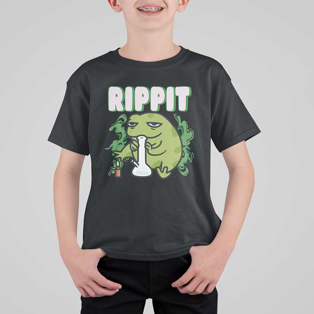 Rippit Frog Meme T Shirt For Kid Funny Stoner Bong Rip - Wonder Print Shop