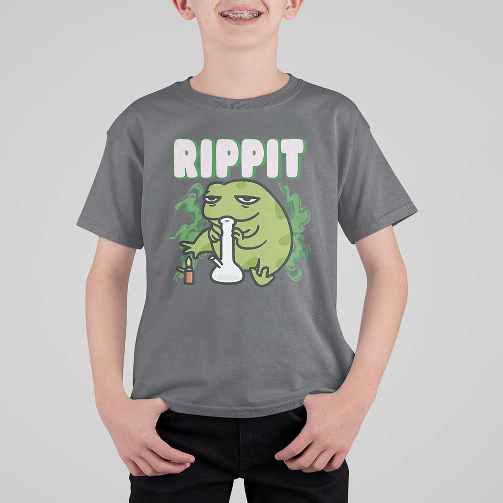 Rippit Frog Meme T Shirt For Kid Funny Stoner Bong Rip - Wonder Print Shop