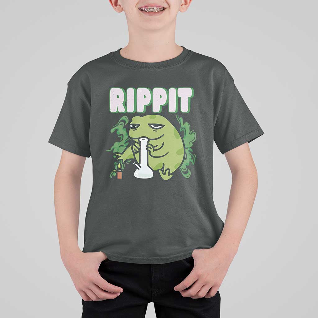 Rippit Frog Meme T Shirt For Kid Funny Stoner Bong Rip - Wonder Print Shop