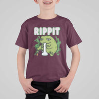 Rippit Frog Meme T Shirt For Kid Funny Stoner Bong Rip - Wonder Print Shop