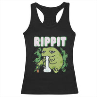 Rippit Frog Meme Racerback Tank Top Funny Stoner Bong Rip - Wonder Print Shop