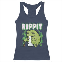 Rippit Frog Meme Racerback Tank Top Funny Stoner Bong Rip - Wonder Print Shop