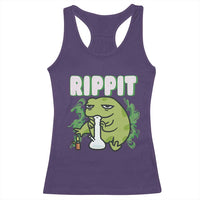 Rippit Frog Meme Racerback Tank Top Funny Stoner Bong Rip - Wonder Print Shop